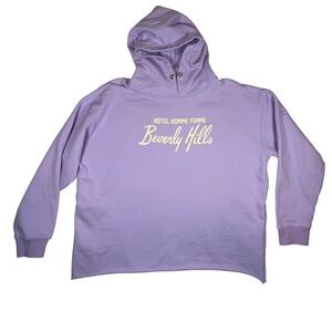 Homme + Femme Hoodie, Hotel Homme Femme 100% Cotton, Fake Love Purple, Size XL